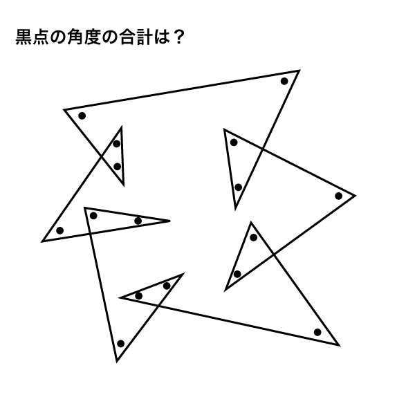 角度情報がない図形の合計の角度 星形多角形