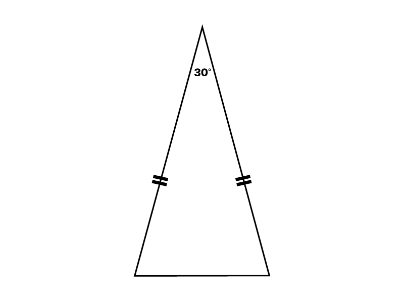 30度二等辺三角形